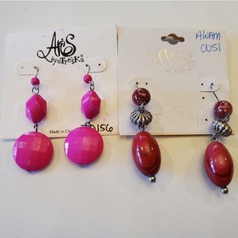 Bundle of Treska waterfall dangle drop french wire earrings